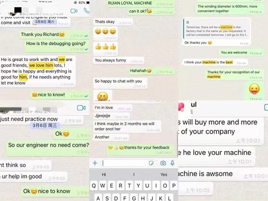 Clients Feedback of LY-FS900/1100 Semi-Auto Thermal Paper High Speed Slitting Machine Clients Feedback of LY-FS900/1100 Semi-Auto Thermal Paper High Speed Slitting Machine