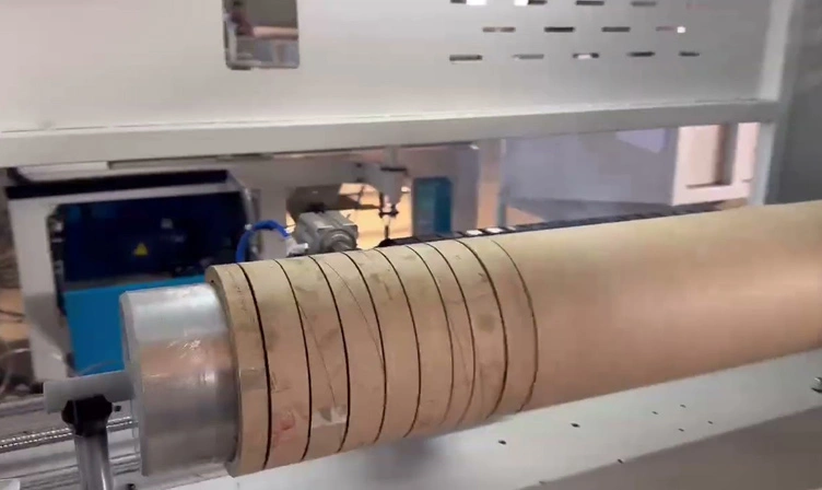 آلة قطع الأنبوب الورقي شبه الأوتوماتيكية بسكين واحد أنبوب ورقي 6 بوصة